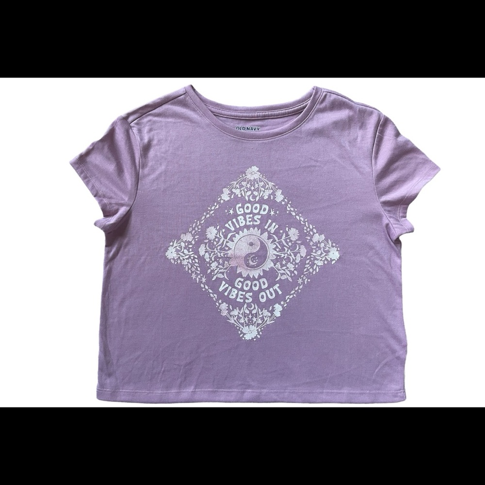 Old Navy Girls Pink Crop Top T-shirt Size L 10-12